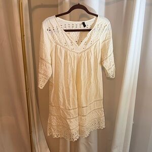 Maternity Pea in a Pod Cream Lace Women's Top